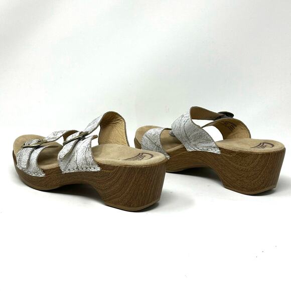 Dansko Sophie White Distressed Leather Sandals - Picture 6 of 12